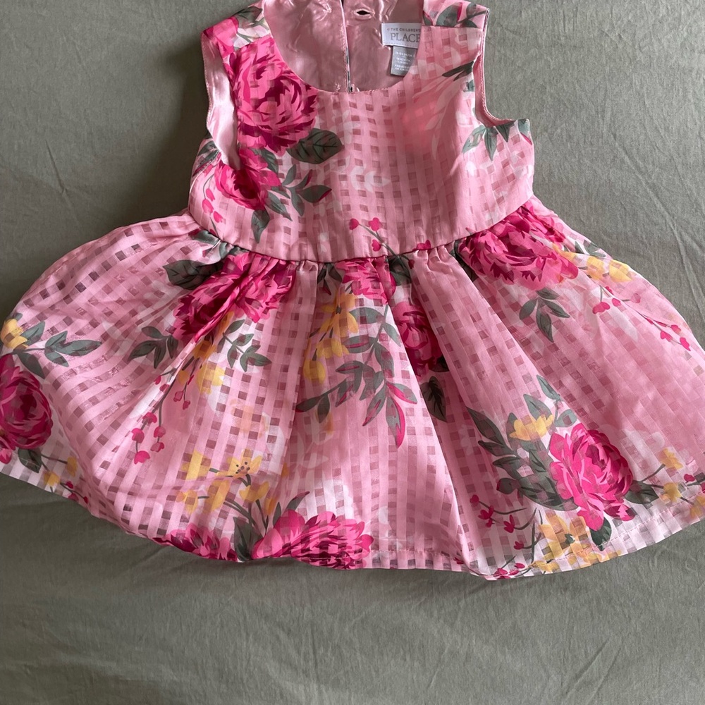 [The Children’s Place] Pink Floral Sleeveless Dress: 9-12 months